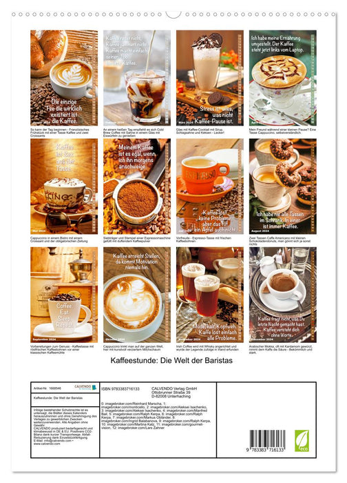 Heure du café : Le monde des baristas (Calendrier mural CALVENDO Premium 2024) 