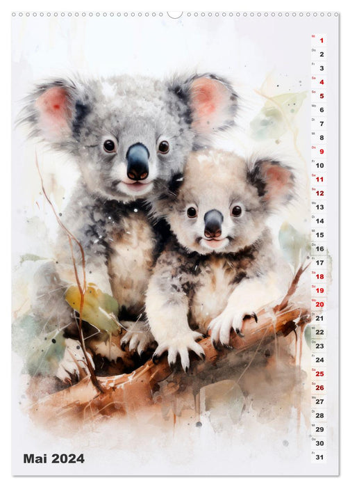 Niedliche Tierfamilien (CALVENDO Wandkalender 2024)