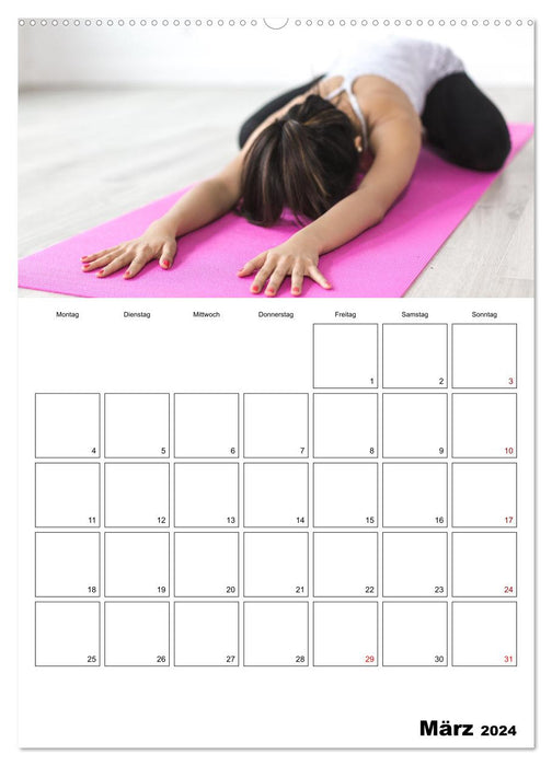 Roll die Matte aus! Dein persönlicher Yoga-Planer (CALVENDO Wandkalender 2024)