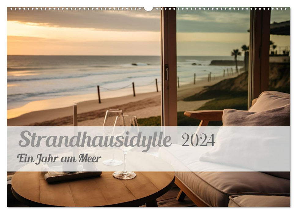 Strandhausidylle (CALVENDO Wandkalender 2024)