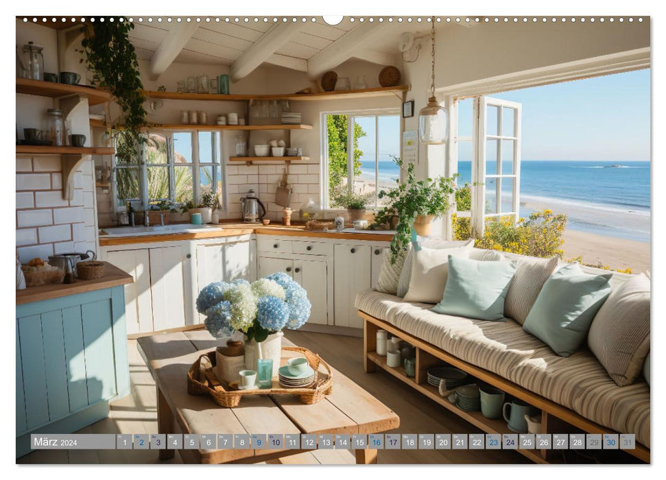 Strandhausidylle (CALVENDO Premium Wandkalender 2024)