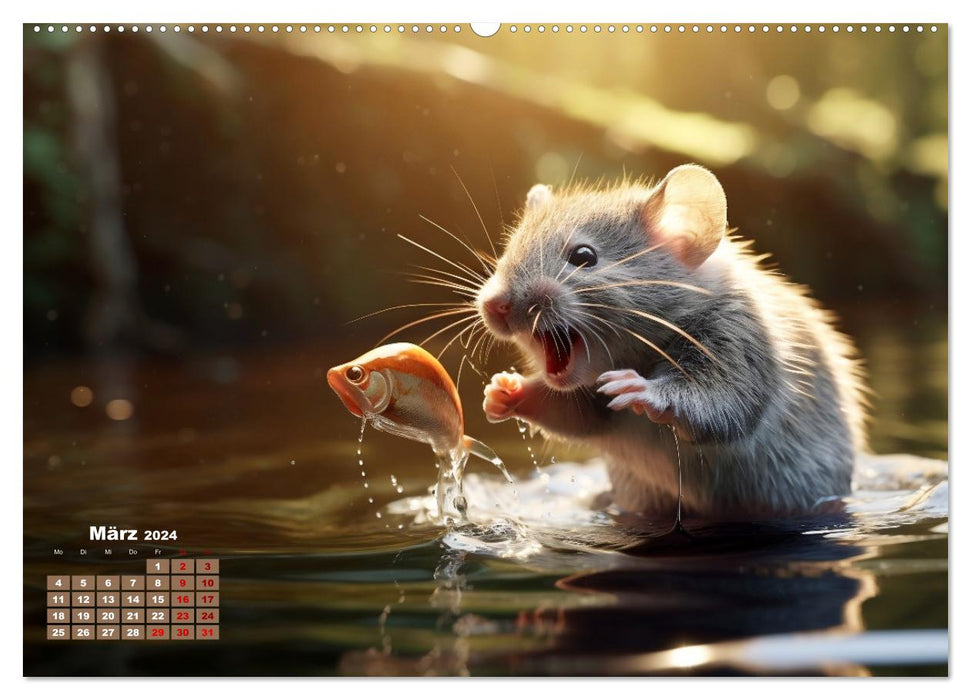Ein Jahr im Leben von Familie Maus (CALVENDO Wandkalender 2024)