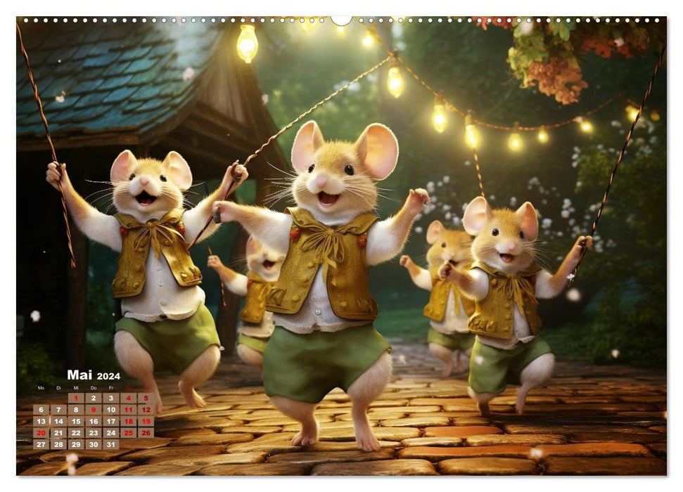 Ein Jahr im Leben von Familie Maus (CALVENDO Wandkalender 2024)