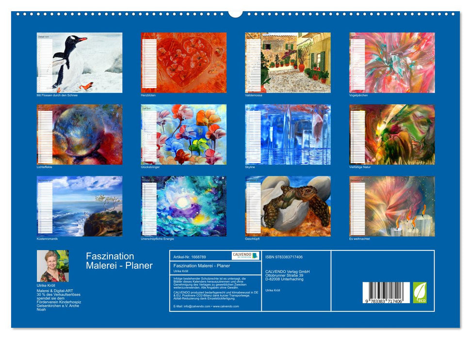 Faszination Malerei - Planer (CALVENDO Premium Wandkalender 2024)