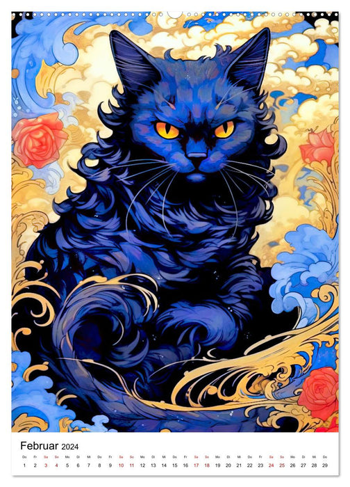 Katzen Zen (CALVENDO Premium Wandkalender 2024)