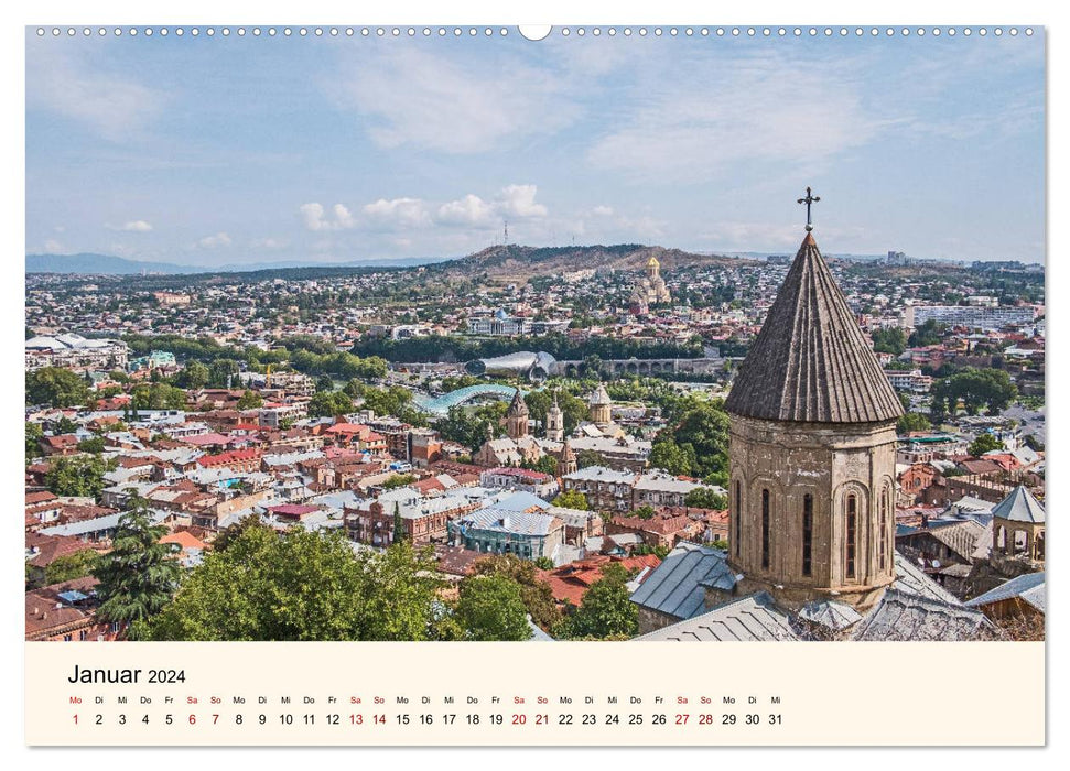 Tiflis - Die Metropole Georgiens (CALVENDO Wandkalender 2024)