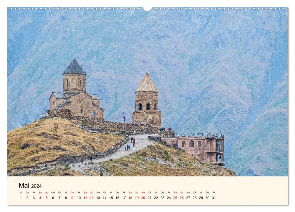 Der Kaukasus - Entdeckungen zwischen Asien und Europa (CALVENDO Wandkalender 2024)
