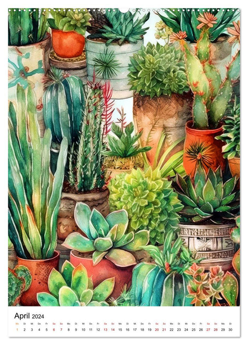 Kaktusparadies (CALVENDO Wandkalender 2024)