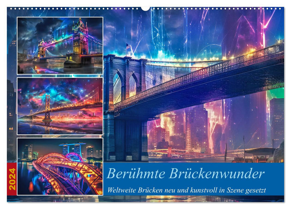 Berühmte Brückenwunder (CALVENDO Wandkalender 2024)