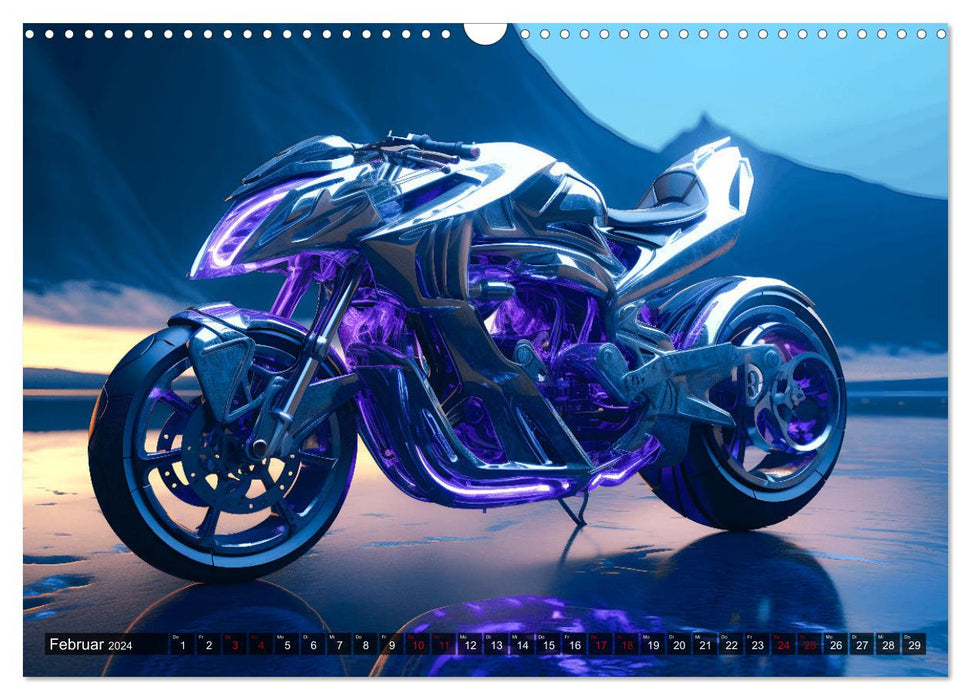 Dream Bikes - Motorräder aus der Zukunft (CALVENDO Wandkalender 2024)