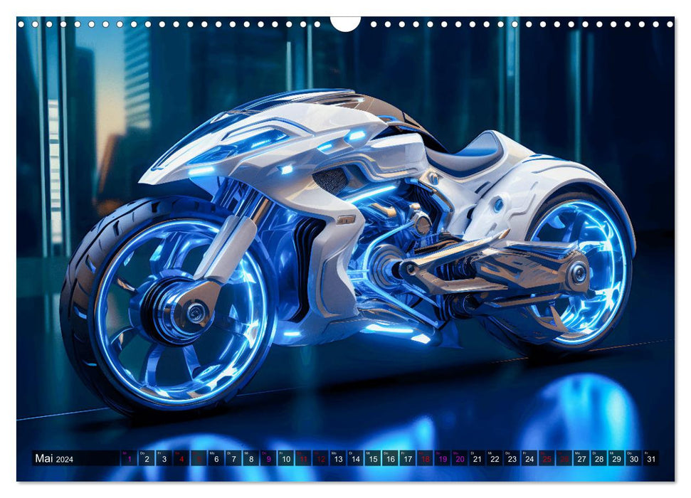 Dream Bikes - Motorräder aus der Zukunft (CALVENDO Wandkalender 2024)