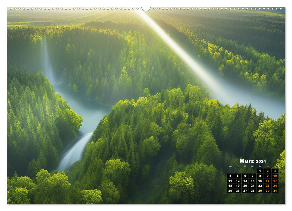 Von oben betrachtet Landschaften aus der Vogelperspektive (CALVENDO Wandkalender 2024)