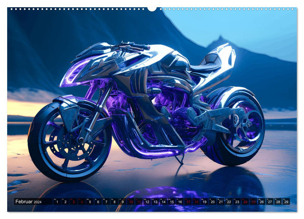 Dream Bikes - Motorräder aus der Zukunft (CALVENDO Premium Wandkalender 2024)