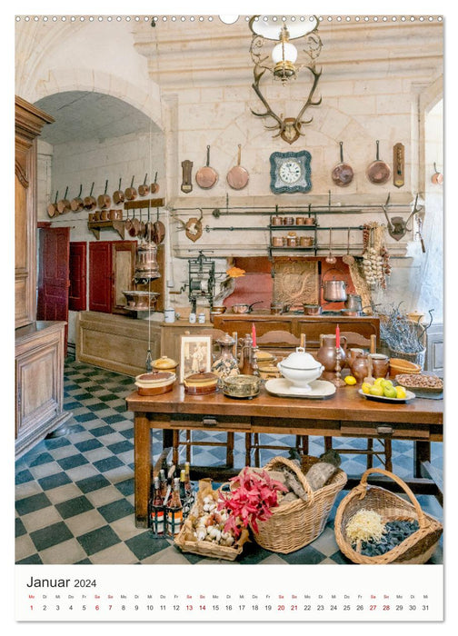 Küchen und Tafeln im Mittelalter (CALVENDO Premium Wandkalender 2024)