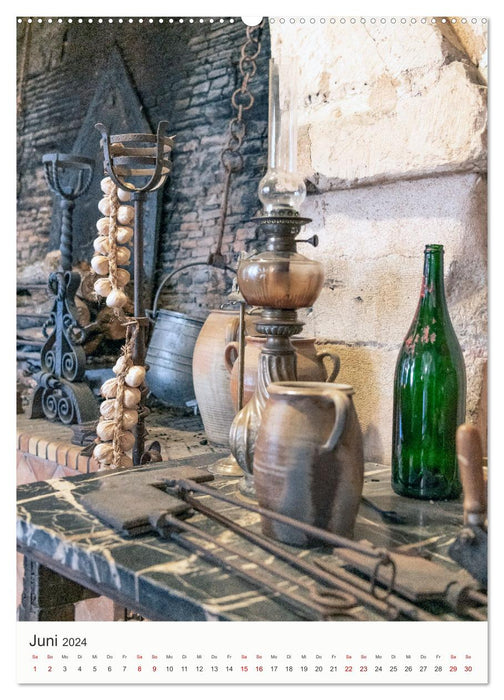 Küchen und Tafeln im Mittelalter (CALVENDO Premium Wandkalender 2024)