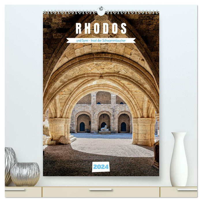 Rhodos und Symi, Insel der Schwammtaucher (CALVENDO Premium Wandkalender 2024)