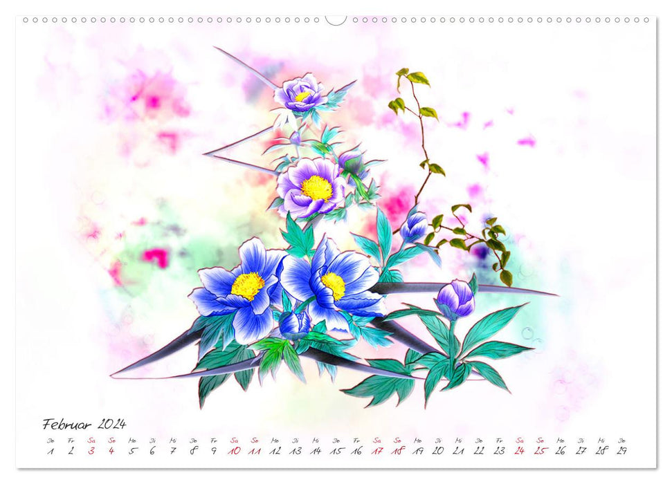 Zauberhaftes Ikebana (CALVENDO Wandkalender 2024)