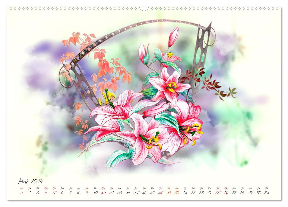 Zauberhaftes Ikebana (CALVENDO Wandkalender 2024)