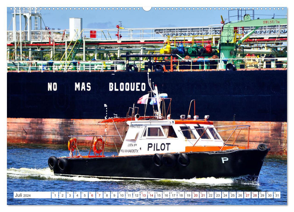 CUBA PILOT - Lotsenboote im Einsatz in Havanna (CALVENDO Premium Wandkalender 2024)