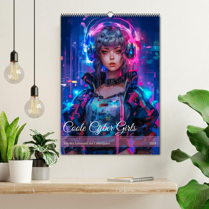 Coole Cyber Girls (CALVENDO Wandkalender 2024)