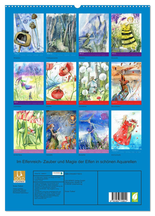 Im Elfenreich- Zauber und Magie der Elfen in schönen Aquarellen (CALVENDO Premium Wandkalender 2024)