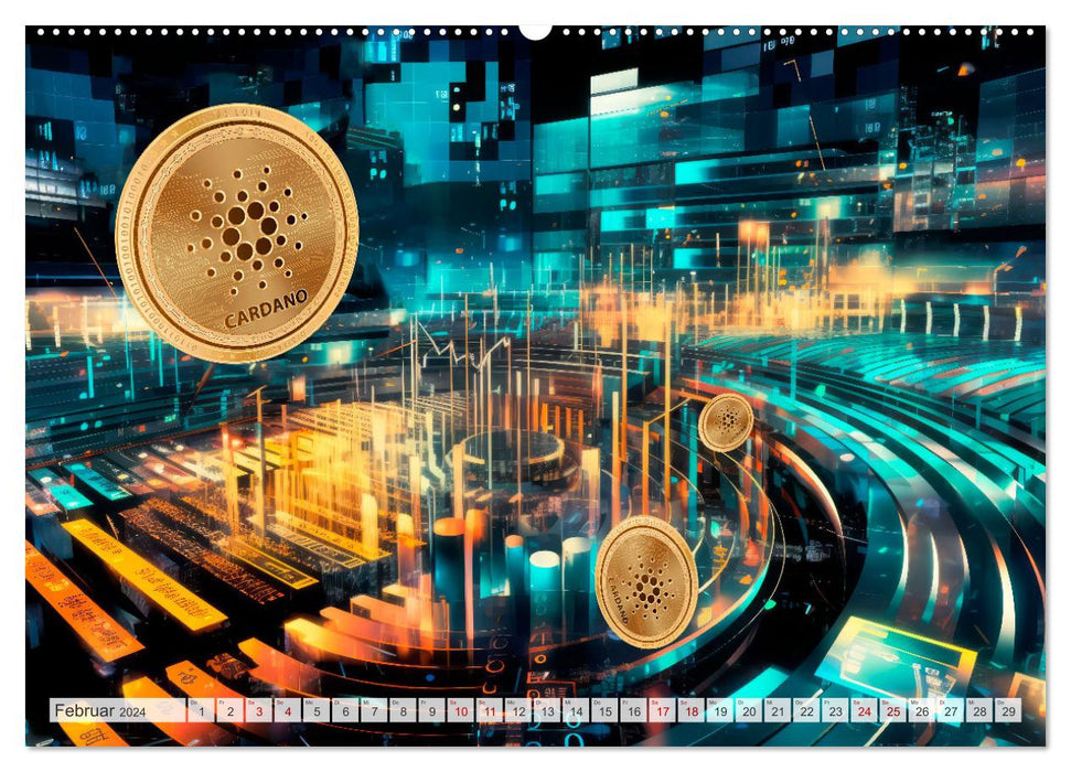 Krypto und Blockchain (CALVENDO Premium Wandkalender 2024)