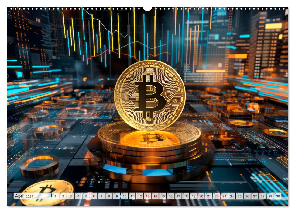 Krypto und Blockchain (CALVENDO Premium Wandkalender 2024)