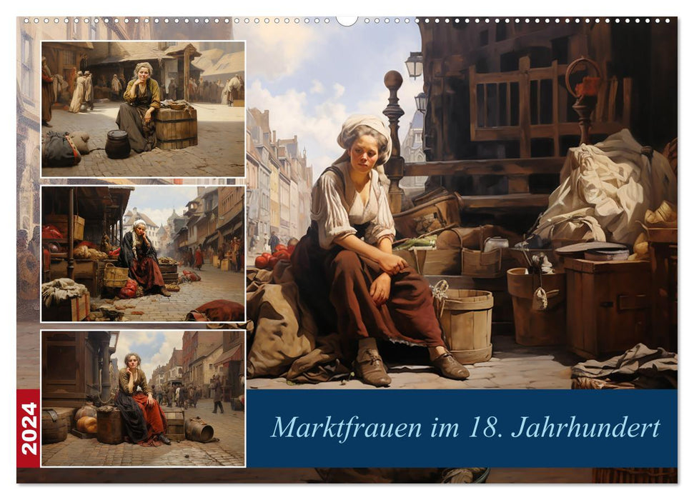 Marktfrauen im 18. Jahrhundert (CALVENDO Wandkalender 2024)