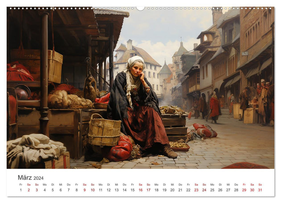 Marktfrauen im 18. Jahrhundert (CALVENDO Wandkalender 2024)