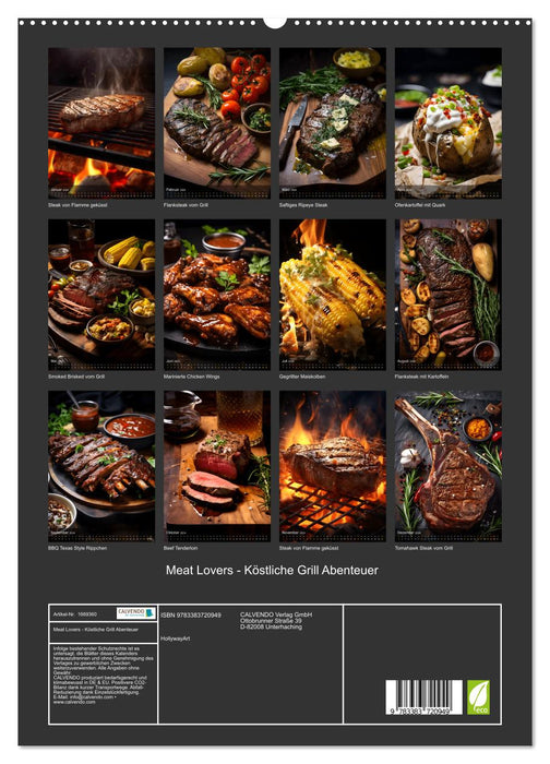 Meat Lovers - Köstliche Grill Abenteuer (CALVENDO Premium Wandkalender 2024)