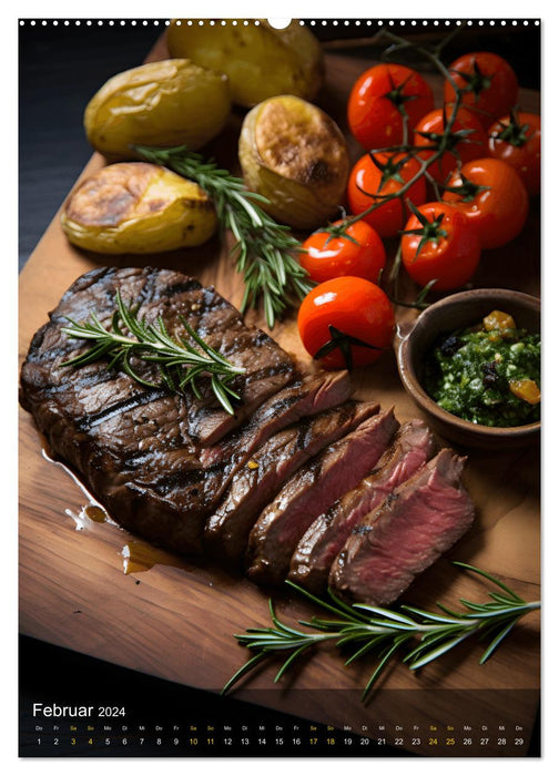 Amateurs de viande – Delicious Grill Adventures (Calvendo Premium Wall Calendar 2024) 