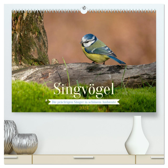 SINGING BIRDS - Les magnifiques chanteurs dans une belle ambiance (Calvendo Premium Wall Calendar 2024)