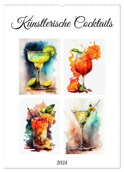 Künstlerische Cocktails (CALVENDO Wandkalender 2024)