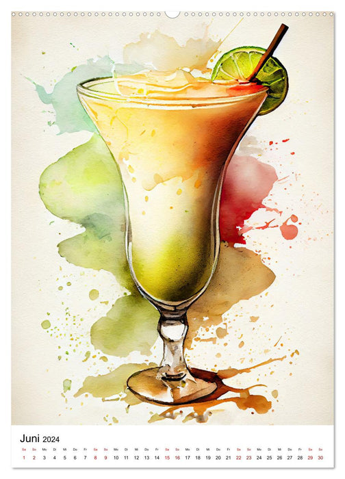Künstlerische Cocktails (CALVENDO Wandkalender 2024)