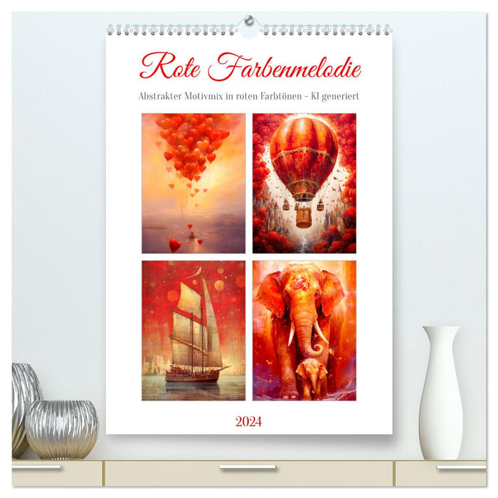 Rote Farbenmelodie (CALVENDO Premium Wandkalender 2024)