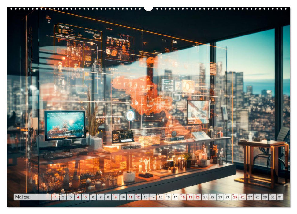 Algorithmes AI ET METAVERSE et réalité virtuelle (Calvendo Premium Wall Calendar 2024) 