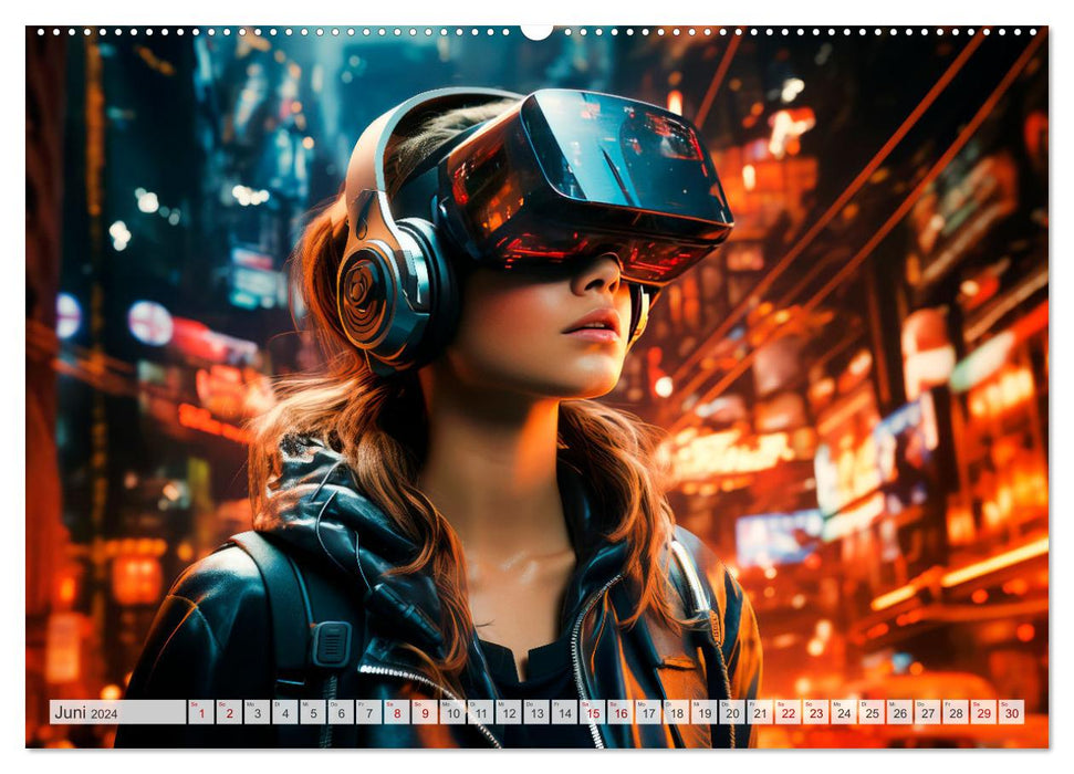 KI UND METAVERSE Algorithmen sowie virtuelle Realität (CALVENDO Premium Wandkalender 2024)