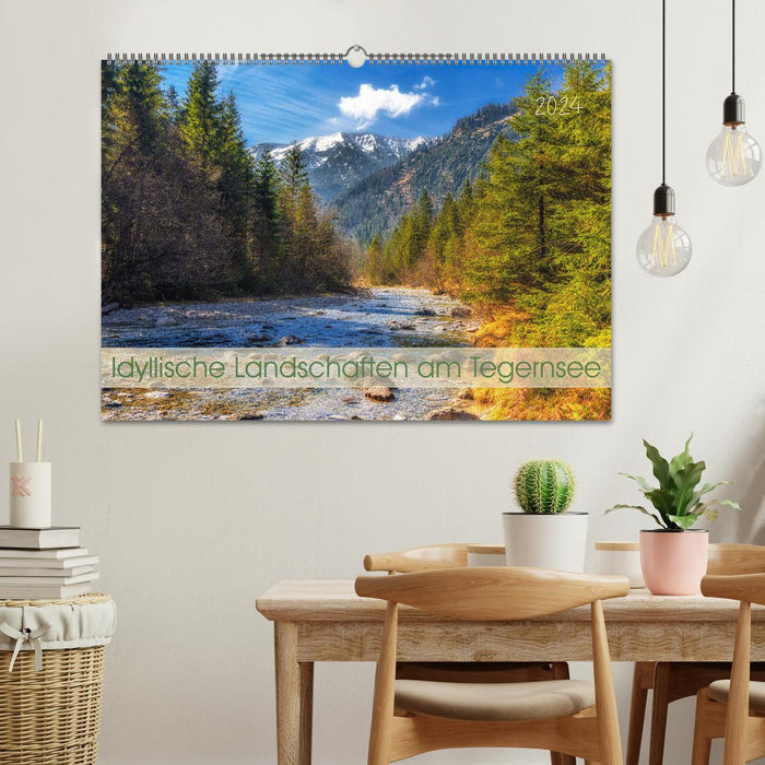 Paysages idylliques au Tegernsee (calendrier mural CALVENDO 2024) 