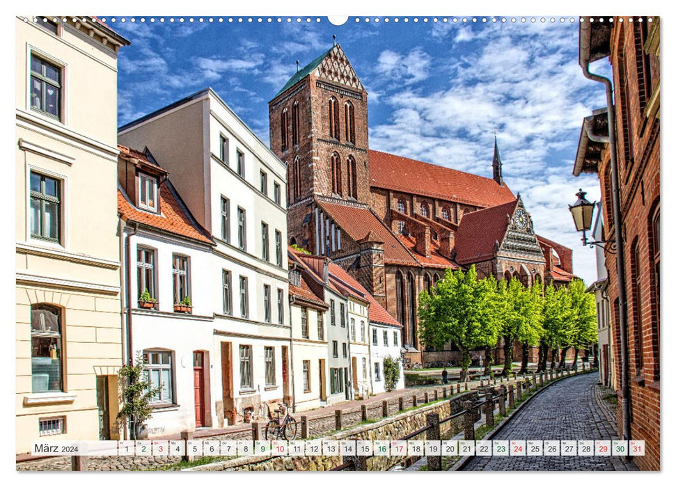 Wismar – Eine Hansestadt mit viel Charme (CALVENDO Premium Wandkalender 2024)