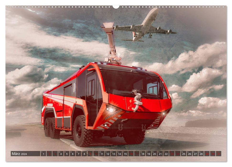 Feuerwehrfahrzeuge (CALVENDO Wandkalender 2024)