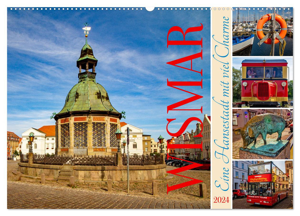 Wismar – Eine Hansestadt mit viel Charme (CALVENDO Wandkalender 2024)