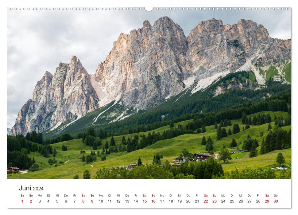 Ein Spaziergang in den Dolomiten (CALVENDO Premium Wandkalender 2024)