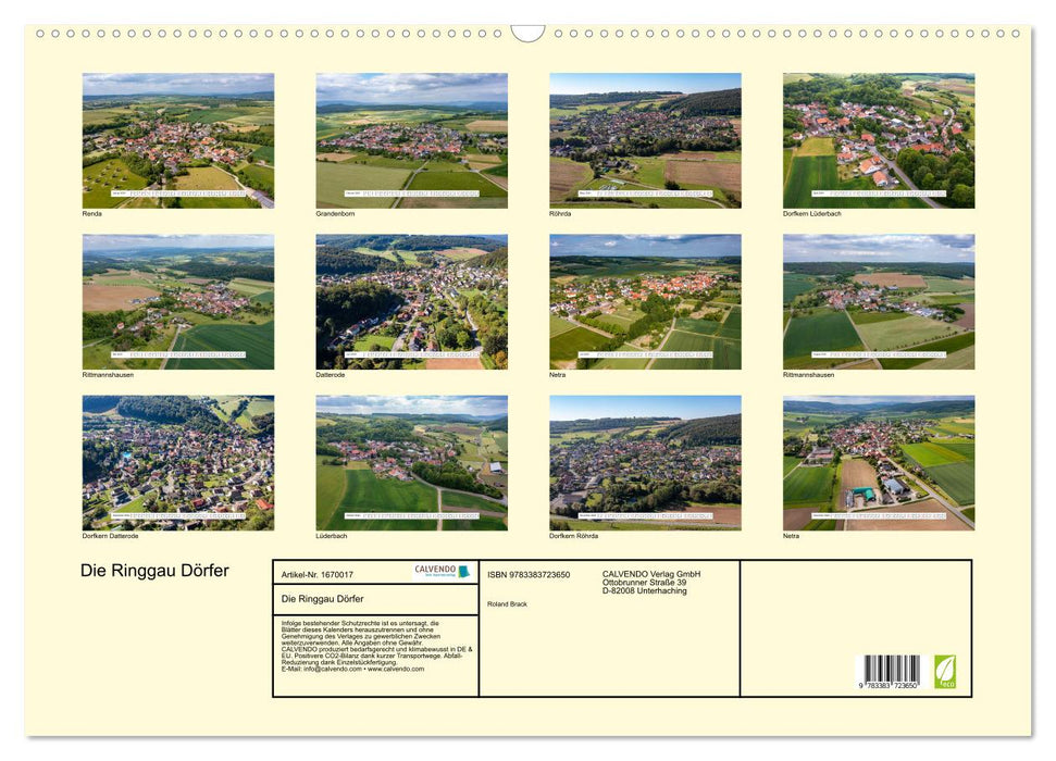 Die Ringgau Dörfer (CALVENDO Wandkalender 2024)