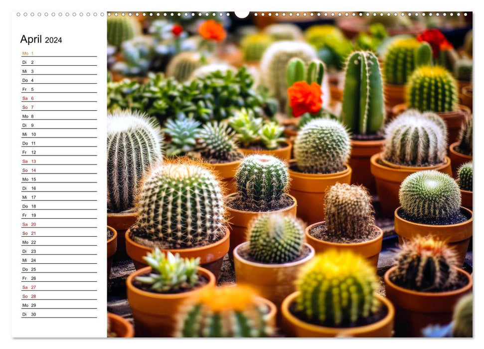 Kaktuszauberland (CALVENDO Wandkalender 2024)