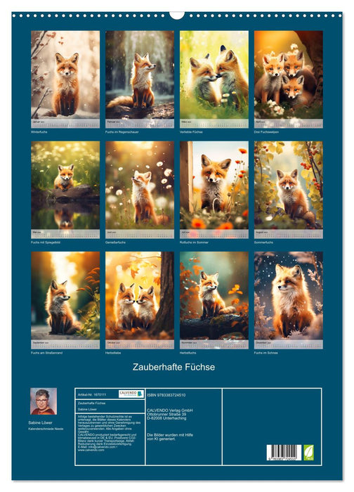 Zauberhafte Füchse (CALVENDO Wandkalender 2024)