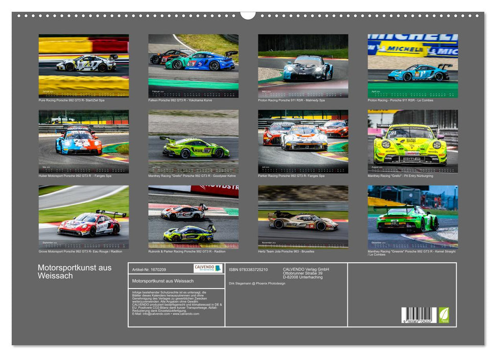 Motorsportkunst aus Weissach (CALVENDO Wandkalender 2024)
