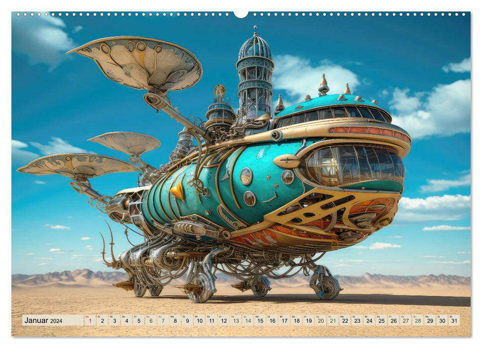 Luftschiff-Fantasie (CALVENDO Wandkalender 2024)