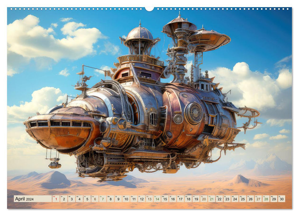 Luftschiff-Fantasie (CALVENDO Premium Wandkalender 2024)