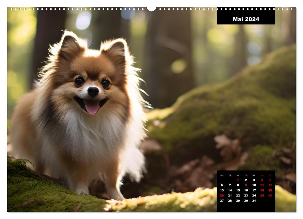Zwergspitze - kleine Hunde, große Persönlichkeiten (CALVENDO Wandkalender 2024)