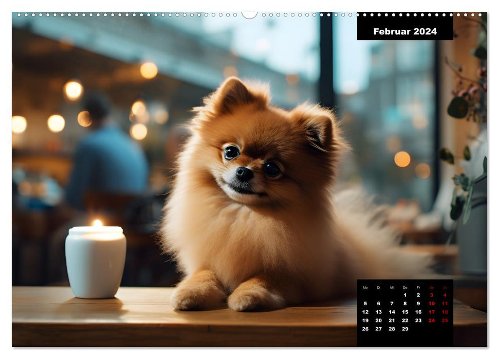 Zwergspitze - kleine Hunde, große Persönlichkeiten (CALVENDO Premium Wandkalender 2024)